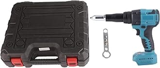 Cordless Brushless Rivet Hand Tool, 360W Maximum Output Power Simple Brushless Cordless Rivet Gun 2.4‑4.8mm Automatic Riveter for Office Building