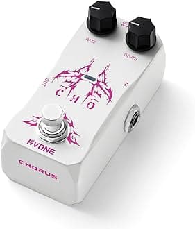 Chorus Guitar Pedal, Analog Guitar Pedal with BBD Circuitry, Guitar Effects Pedal True Bypass & Aluminum Case, Electric Guitar