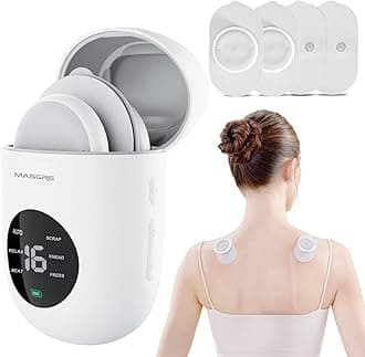 TENS Unit - Wireless Muscle Stimulator for Pain Relief, Dual Channel 16 Intensity TENS EMS Machine, LED-Display Rechargeable Cordless Portable Remote Feet/Leg/Shoulder/Lower Back/Neck Massager