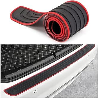 Car Rear Bumper Protector Guard for 2016-2021 Civic 10th 4-Door Sedan Gen, Scratch-Resistant Non-Slip Trunk Door Sill Trim Cover Rubber Trunk Door Sill Protection Strip