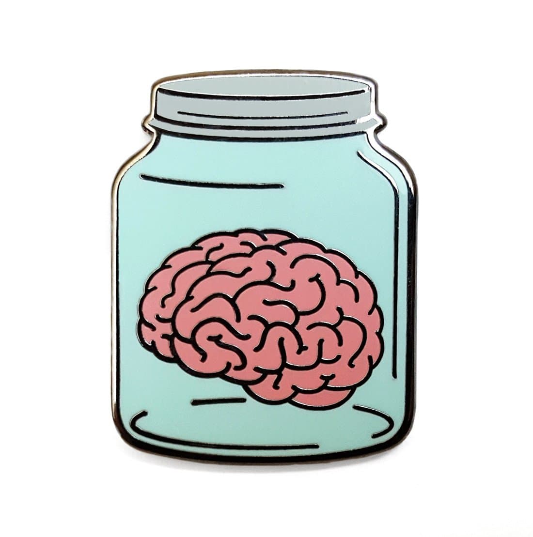Brain in a Jar Enamel Lapel Pin