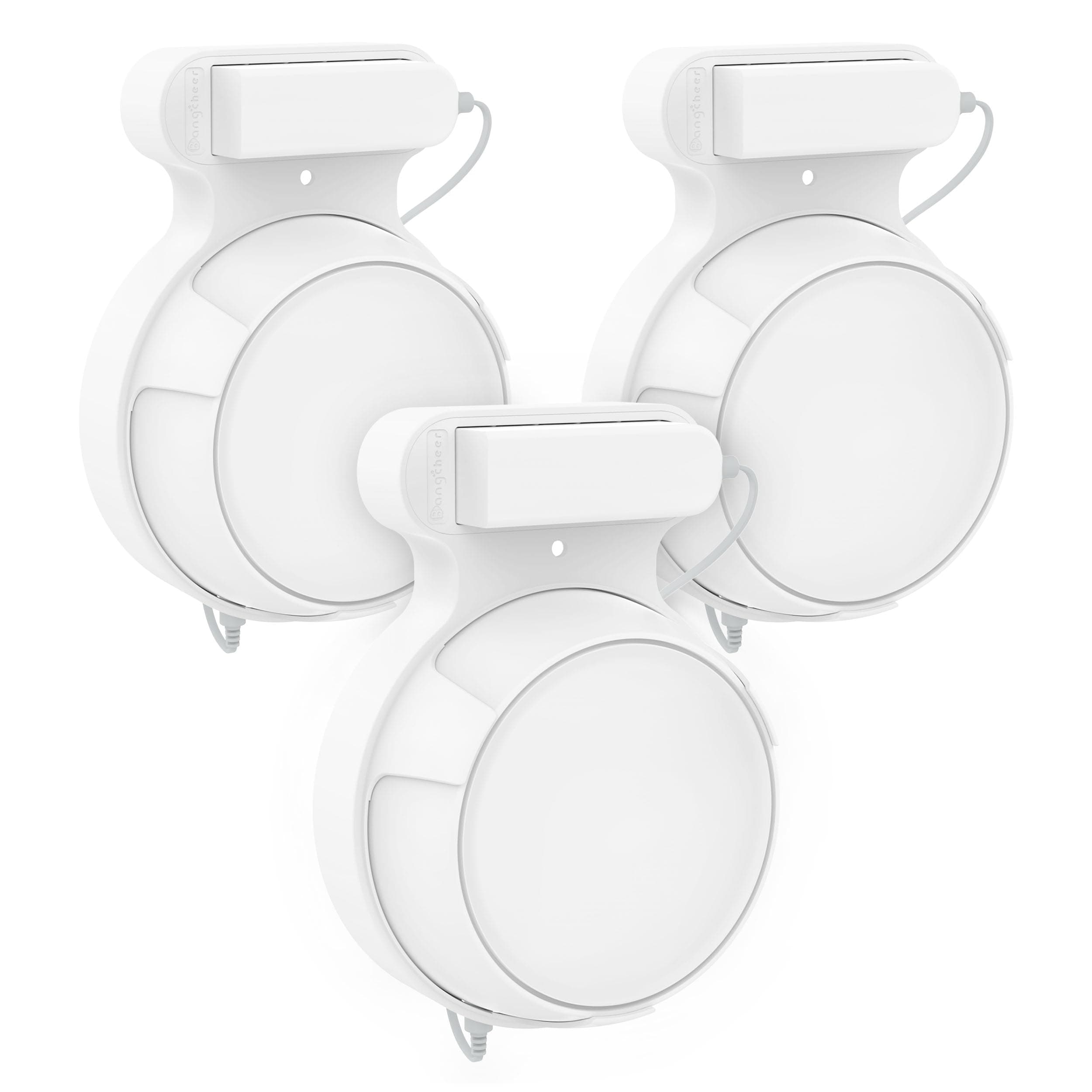 Wall Mount Bracket for TP-Link Deco BE23/BE25/BE3600/BE5000 Mesh WiFi 7 System Network and Power Cord Management Space-Saving TP-Link WiFi 7 Router Wall Mount Bracket (White-3Pack,White)