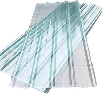 Clear Roof Sheet,Fiberglass Daylighting Panels,2mm FRP Daylighting Plate,Corrugated Roofing Sheet,Roofing Panel for Storage Shed Garage Canopy Greenhouse Replacing (35x79in,20 PCS)
