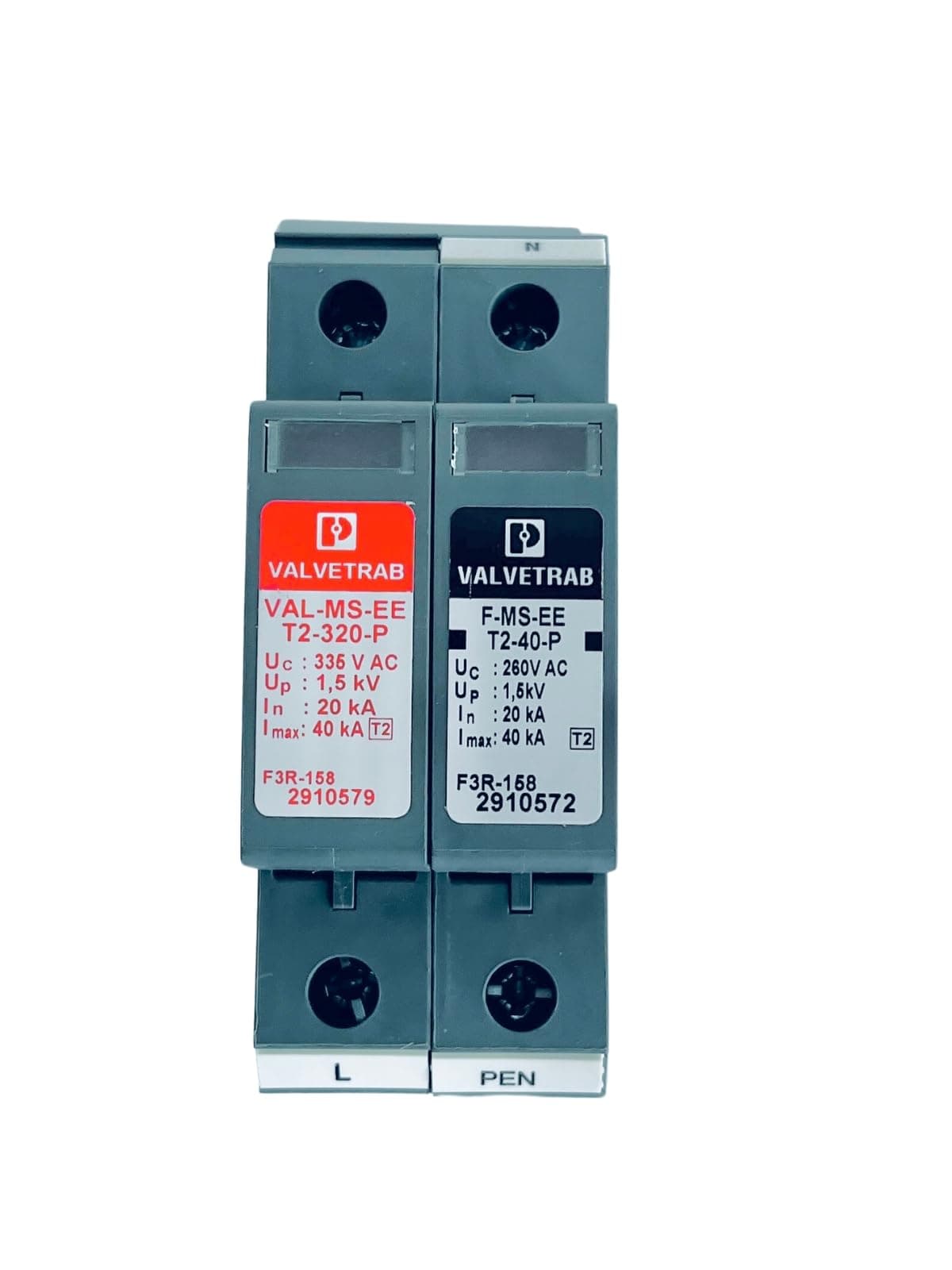 Single Phase AC SPD Grey with Remote Indication 320/40/1+1 FM GY