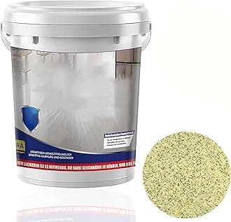 Epoxy Floor Paint, Self Leveling Epoxy Colored Sand Floor Paint, Epoxy Sand FloorPaint for Concrete, Resistant And Non-Slip, for High Gloss Marble Effect Garage Coating (Yellow)