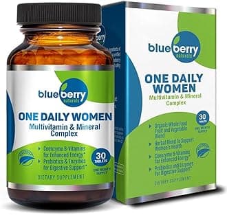 Blueberry Naturals One Daily Women Tablets – 60-Count | Daily Multivitamin & Mineral Complex for Women