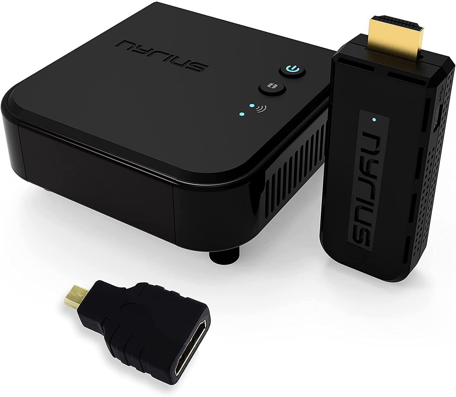Aries Pro Wireless HDMI Transmitter & Receiver to Stream HD 1080p 3D Video from Laptop, PC, Cable, Netflix, YouTube, PS4, Drones, Pro Camera, HDTV & Bonus HDMI to Micro HDMI