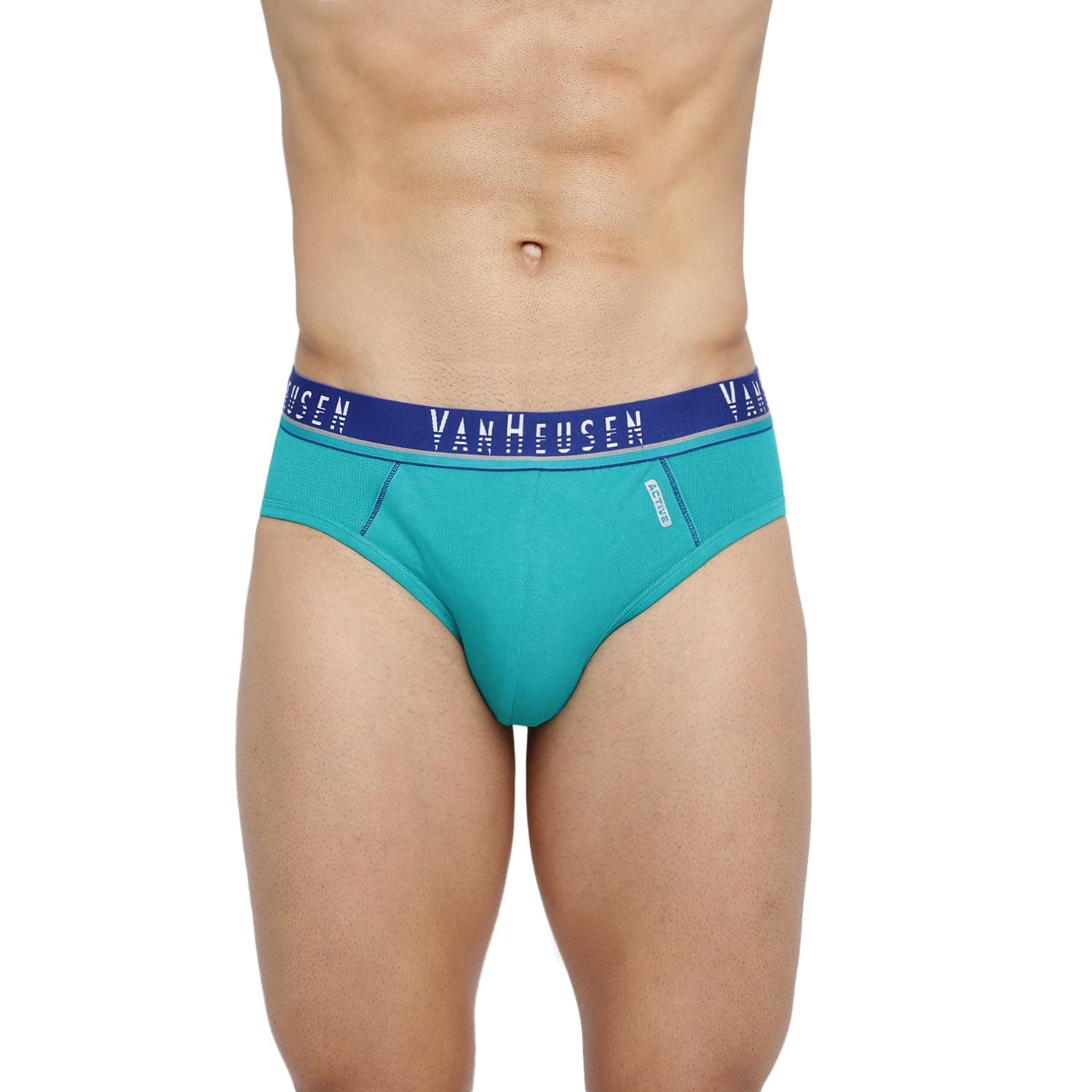 Van Heusen Men's Solid Quick Dry Cotton Brief Medium