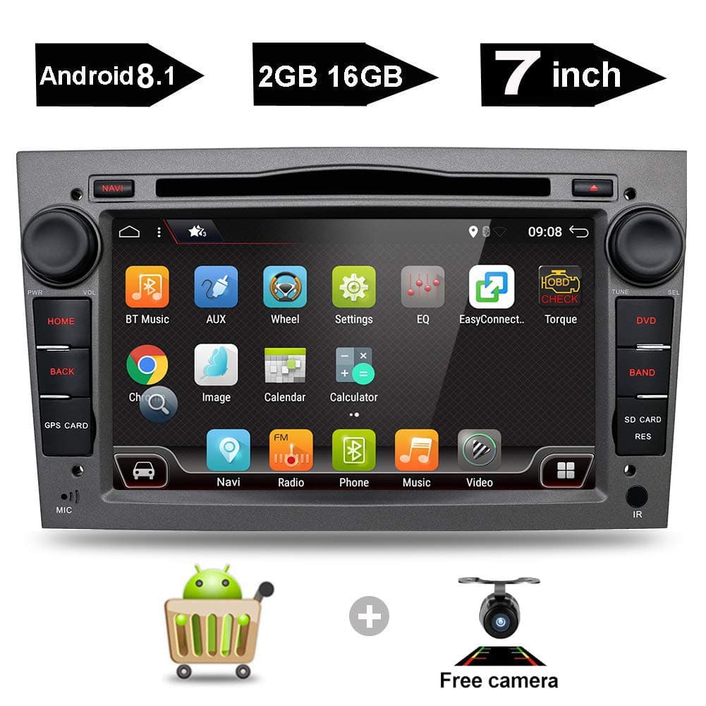 Android 7" Double Din Car Stereo with GPS Navigation Head Unit Radio Receiver Navigation fit OPEL Astra Corsa Vectra VIVARO Tigra Antara Zafira Auto Mirror Link Multimedia obd2 with free canbus &camer