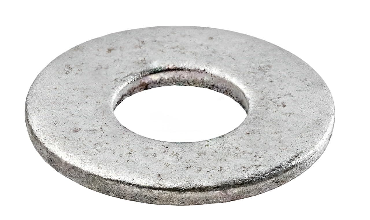 3/8 USS Thick Flat Washer (100 Pack) 3/8" x 1" Hot Dip Galvanized Steel, Meets ASME B18.21.1 Industrial/Commercial Grade by Makers Bolt