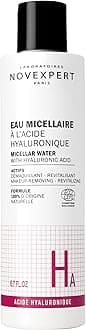 Novexpert Micellar Water Makeup Remover - Anti Aging Facial Cleanser for Women with Hyaluronic Acid - No Rinse Make Up Remover Liquid for All Skin Types - Hypoallergenic and Vegan - 6.7 oz