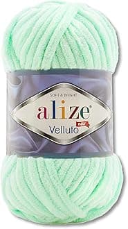 Wohnkult 100 g Alize Velluto Wool in 30 Selections (464 | Light Green)