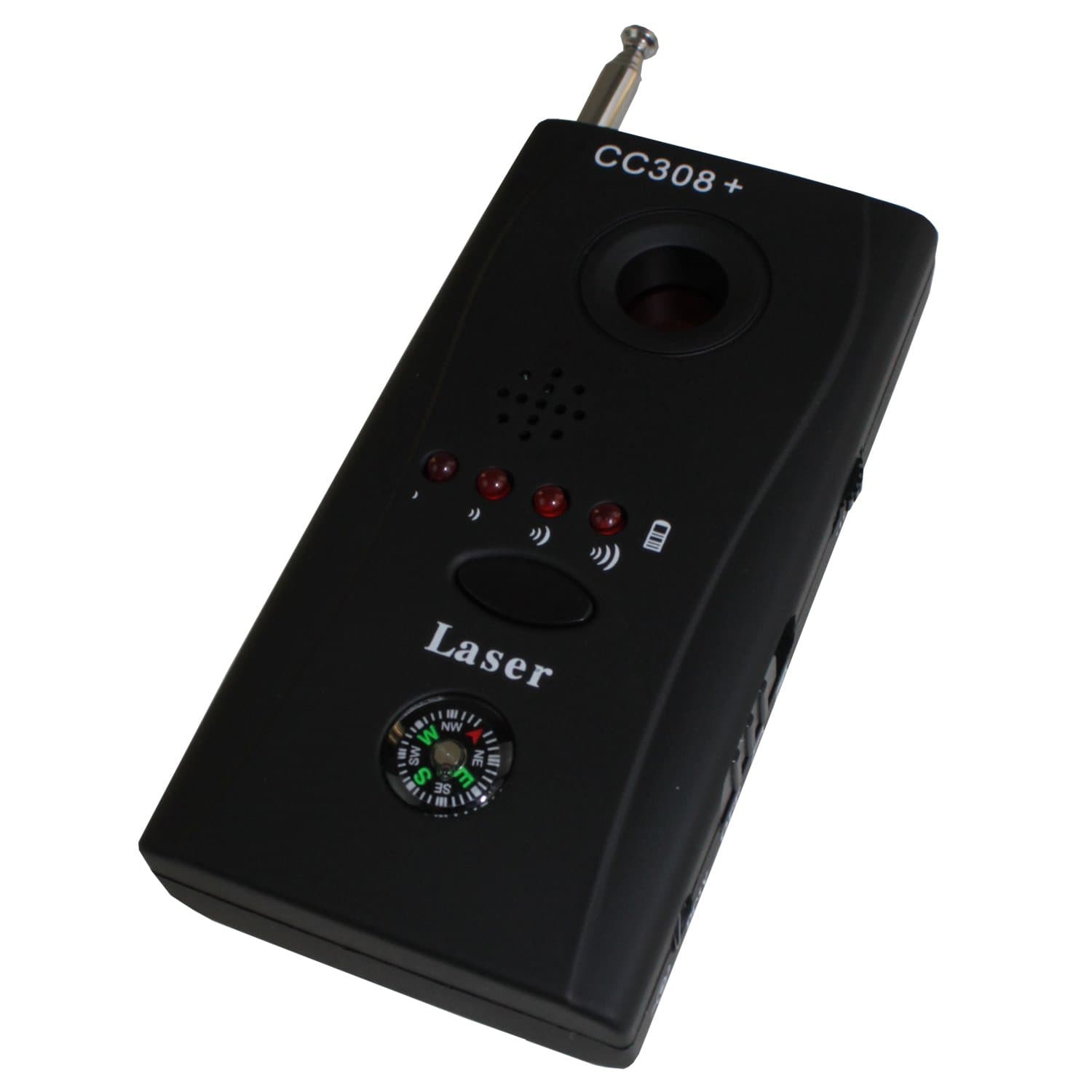 CC308 Bug Detector Anti-Spy RF Detector for DECT, Wireless Bug and Listening Device with 6 LEDs Shutter Bug Finder