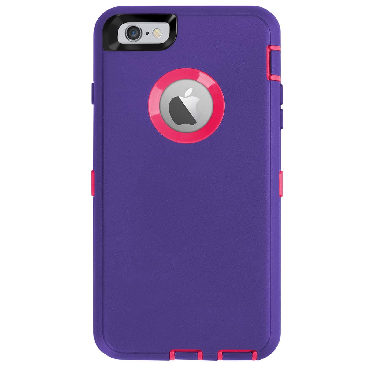 iPhone 6 Plus Case,iPhone 6S Plus Case [Heavy Duty] AICase Built-in Screen Protector Tough 4 in 1 Rugged Shockproof Cover for Apple iPhone 6 Plus / 6S Plus (Light Purple/Rose Red)