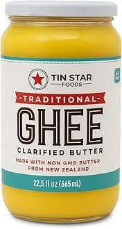 Tin Star Foods - Grassfed Ghee (Grassfed Biodynamic 22.5 oz)
