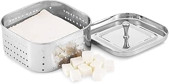 Stainless Steel Square Paneer Maker Mould, Sprouts, Pack of 1, Color - Silver (Capacity -1000 Ml), 15L x 15W x 6H cm