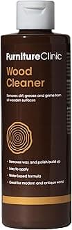 Furniture Clinic Wood Cleaner (500ml) | Restore & Clean Wooden Floors, Furniture, Blinds, Doors, Decking and Many other Wood Surfaces - Easily Remove Wax & Polish Build up, Grease and Grime