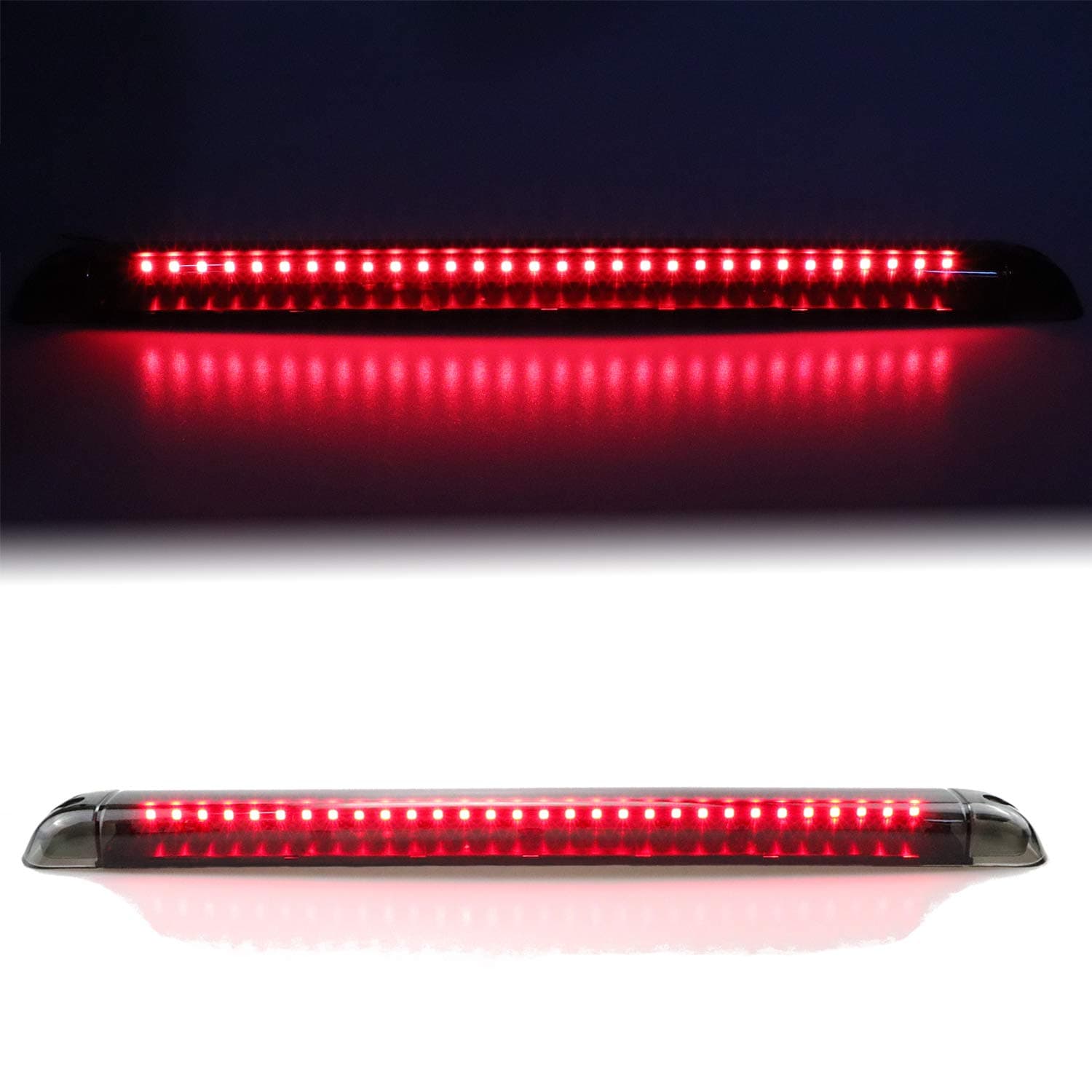 3rd Third Brake Light for 92-99 Chevy C/K Suburban Blazer Tahoe/GMC Yukon Jimmy/Hummer H2/ Bravada/Cadillac Escalade LED High Mount Lamp Stop Light (Smoked)