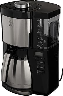 Melitta Filter Coffee Machine, Look V Therm Timer Model, Stainless Steel, Black, Art.No. 6769008