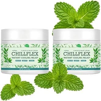 CHILLFLEX Menthol Soothing Cream 2 Pack 3.5 Oz，Joint Activities Throughout The Body, Cooling Soothing Ointment for Muscle, Head, Lumbar, Neck, Hands and Feet
