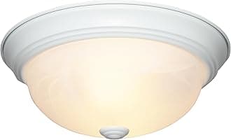 Designers Fountain 11 in 2-Light Flush Mount Ceiling Light, White, 1257S-WH-AL