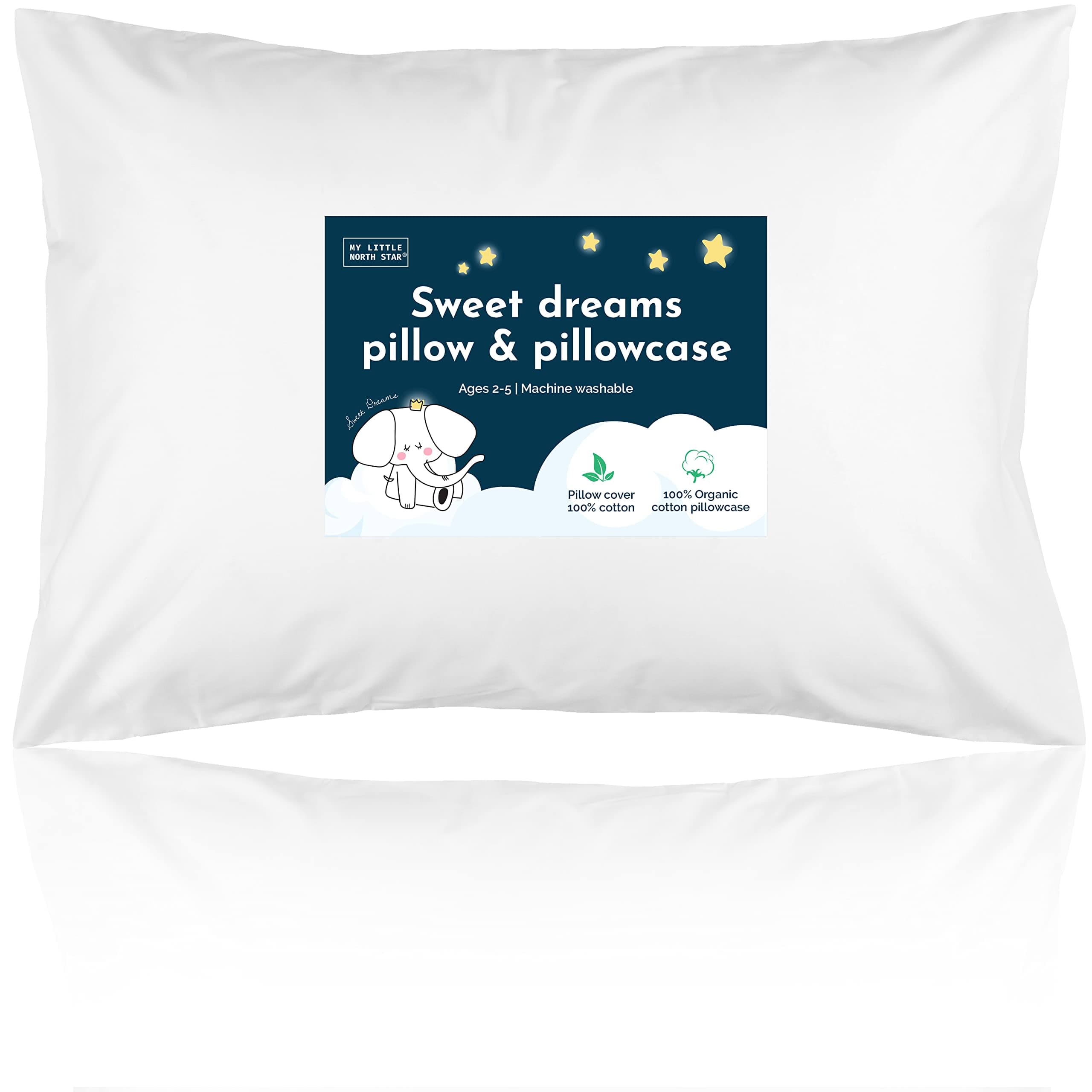 100% cotton shell + organic pillowcase