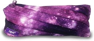 ZIPIT Galaxy Pencil Case for Girls, Cute Pencil Pouch for Teens, Aesthetic Stationery Bag for School, Purple