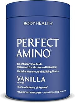 PerfectAmino Powder - BCAA and EAA Powder for Pre and Post Workout - Amino Acid Energy Drink for Men and Women to Support Lean Muscle and Recovery - Vanilla - 60 Servings