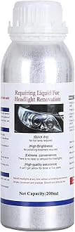 200ml Car Headlight Restoration Liquid, Headlight Restoration Kit Refill Bottle, Auto Headlight Anti-Scratch Lens Repair Fluid, Headlight Polish Cleaner for Restoring Dull Yellow Headlamp