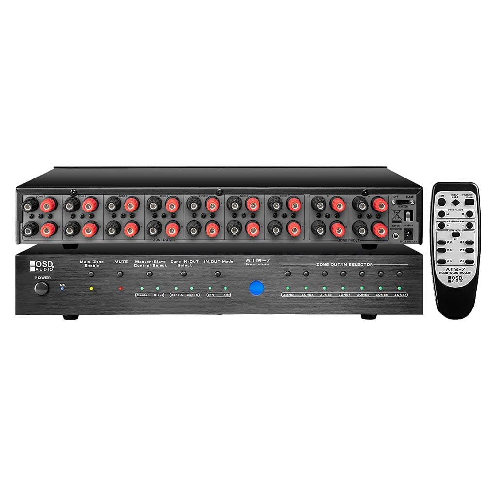 OSD Audio ATM7 Automatic 7-Zone Speaker Selector w/IR Remote Control IR Code