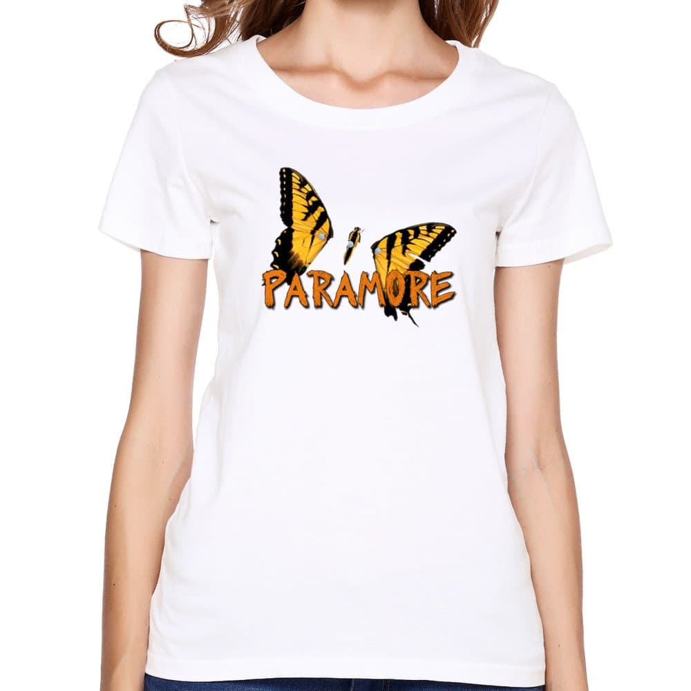 White Womens PARAMORE All We Know Is Falling New Eyes Shirts