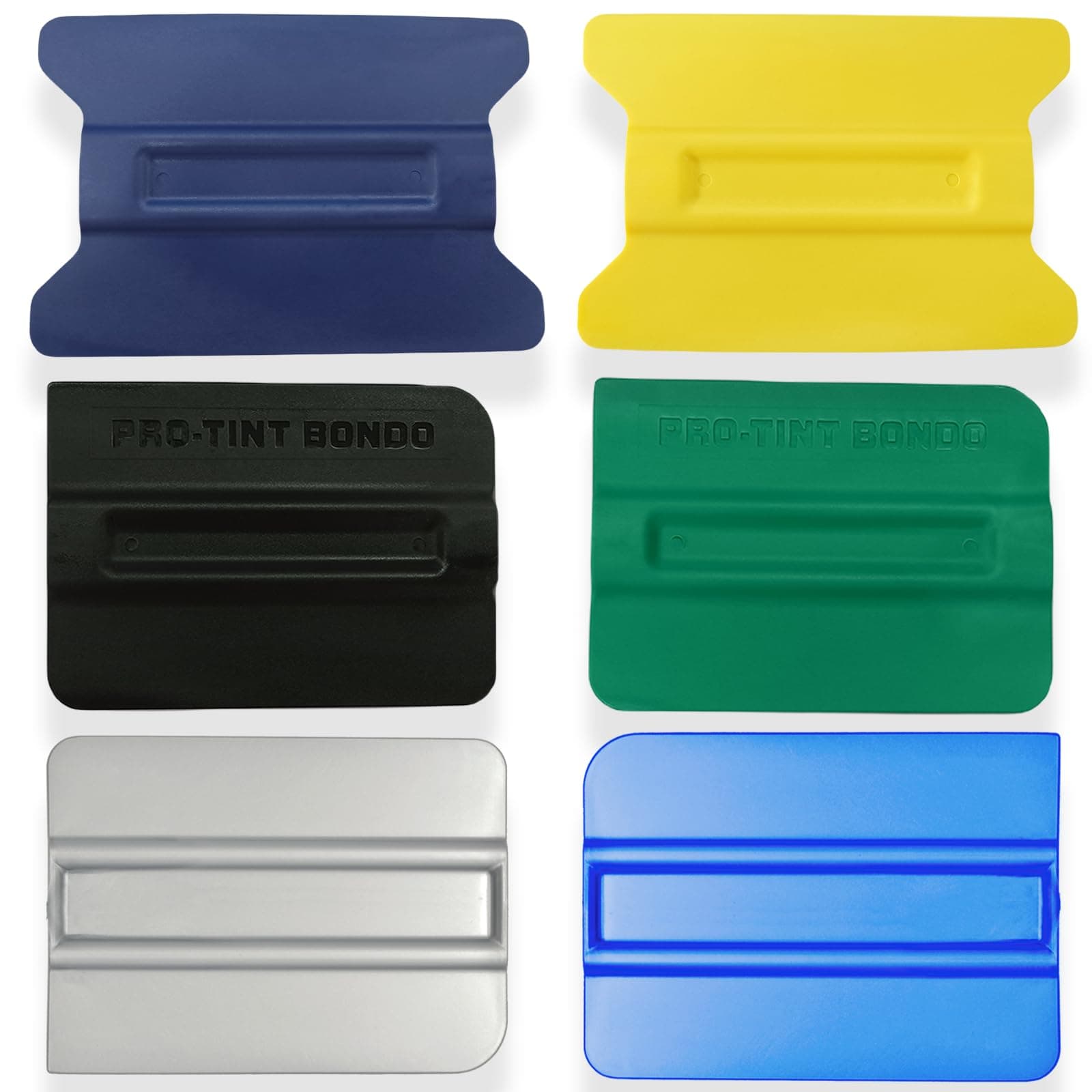 Vinyl Wrap Tools Hard Card Squeegee for Vinyl,GWEITOOL 6 in 1 Vinyl Wrap Squeegee Plastic Window Tint Squeegee Decal Squeegee Tool Car Wrap Tools