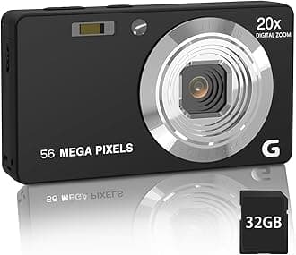 DIVINE Digital Camera, 4K Ultra HD Cameras for Photography, Digital Point and Shoot Camera with 56Mp Autofocus 20X Zoom Anti Shake, Video Camera (DDC-90)