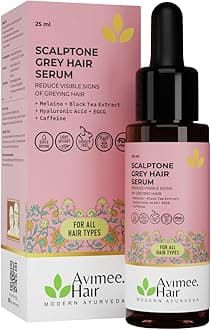 - Scalptone Grey Hair Serum with Hyaluronic Acid & Caffeine | Toxin Free | Light-weight, Non-sticky & Odourless formula | For All hair types | 25 ml