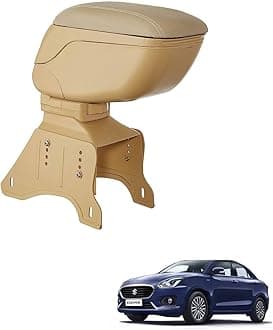 Kozdiko Car Centre Console Hand Armrest Beige Compatible with Maruti Suzuki Dzire (2017-Present)