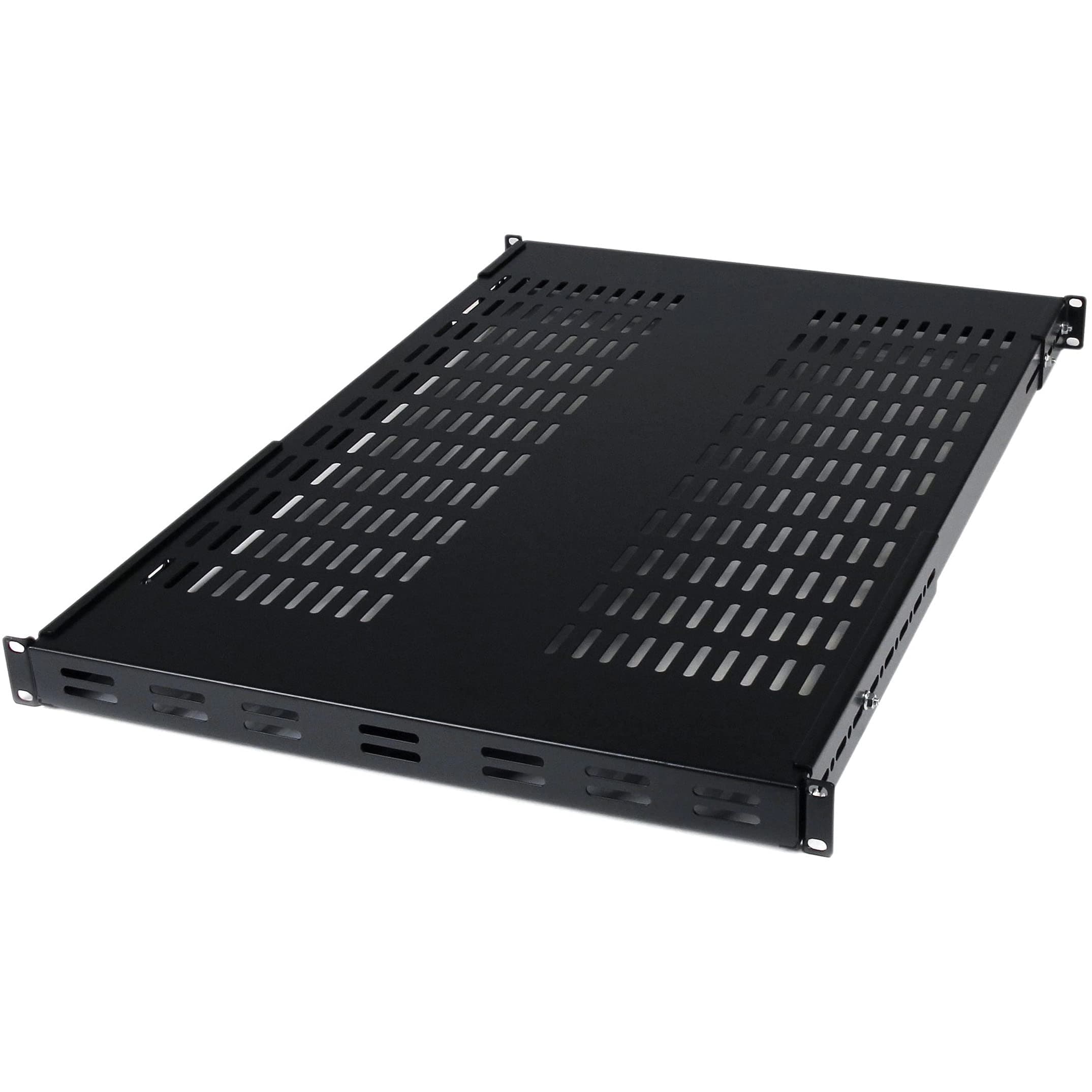 StarTech.com 1U Adjustable Vented Server Rack Mount Shelf - 175lbs - 19.5 to 38in Deep Universal Tray 175 lbs - Vented ADJSHELF