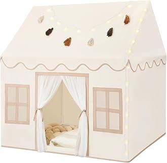 Kids Play Tent with Lights, mat and Tissue Decor