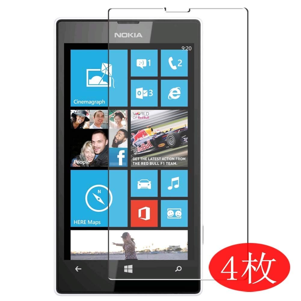 【4 Pack】 Synvy Screen Protector for Nokia Lumia 520 0.14mm TPU Flexible HD Clear Case-Friendly Film Protective Protectors [Not Tempered Glass] New Version