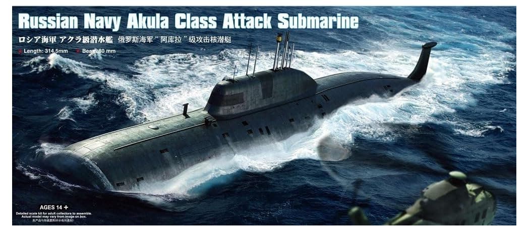 Russian Akula Class Attack Submarine Model Building Kit