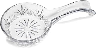 Godinger Spoon Rest Kitchen Counters, Crystal Glass Spoon Holder Rest - Dublin Collection, XL SIZE…