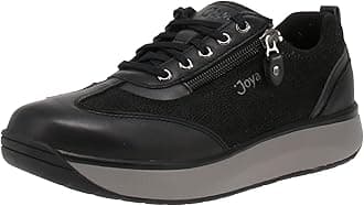 JOYA Womens Laura II Leather Textile Black Shoes 7 US