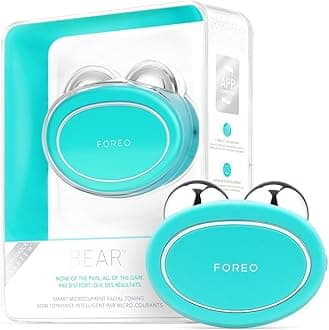 – FOREO Bear Microcurrent Face Lift Device - Exercises Jaw and Face - Immediate Non-Invasive Facelift - Anti-Aging - Safe & Painless - Mint