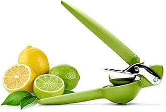 Chef'n FreshForce Lemon Squeezer Citrus Juicer, Manual Hand Press with Dual-Gear Power for Maximum Juice Extraction, Durable, Lime Green