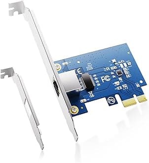 Gigabit Ethernet PCIe Network Card - 10/100/1000Mbps, Network Adapter for PC,RJ45 LAN Card, Supports Win10/11, Linux, Mac OS, Realtek RT8111H, with Driver Support