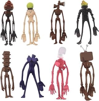 8pcs Siren Man Figures Toys Set,Game Siren Action Figures Cake Toppers Cake Decoration, Animal Figure Horror Model Dolls Set, Collectable Siren Head Model Figure Toy For Desk Home Car Decoration