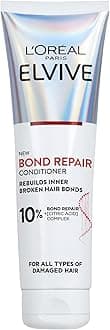 L'Oréal Paris Conditioner For Severely Damaged Hair, Elvive Bond Repair With Citric Acid Complex, Rebuilds Inner Broken Bonds For 98% Less Breakage, 90% More Shine And 82% Stronger Resilient Hair