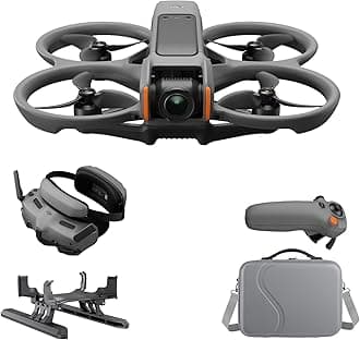 DJI Avata 2 Fly More Combo (1 Battery) Bundle, FPV Drone with Camera with Propeller Protection, Flip / Wheel at the Push of a Button, Drone with POV Contents Camera, Inc Goggles 3 and RC Motion 3