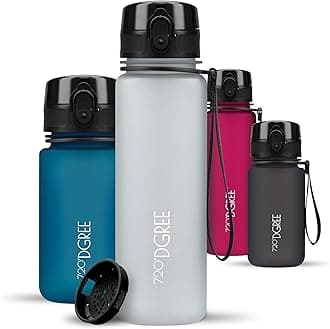 720°DGREE Water Bottle Kids 500ml “uberBottle“ softTouch +Sieve - BPA-Free Tritan, Leakproof, Reusable Drinking Bottle - Waterbottle for Children, School, Playground, Boys, Girls, Handbag, Sport, Bike