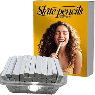 The Dwarkadhish natural stone slate pencil box for earthy sticks pack of 1 KG