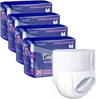 Comfort Wear Incontinence Adult Pull-Ups, Medium (34–46″) | Leak-Proof Disposable Incontinence Underwear with Wetness Indicator & Odour Control for Men & Women (Medium (80 Count))